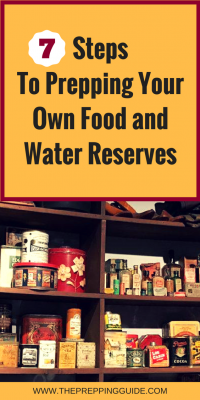 Prepping food and storing water
