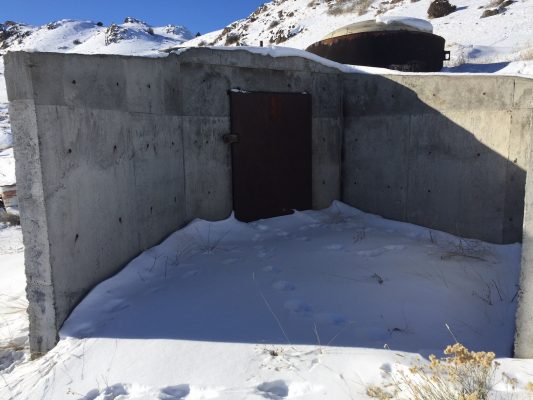 Underground bunker in winter