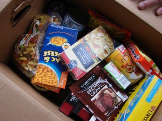A box of groceries