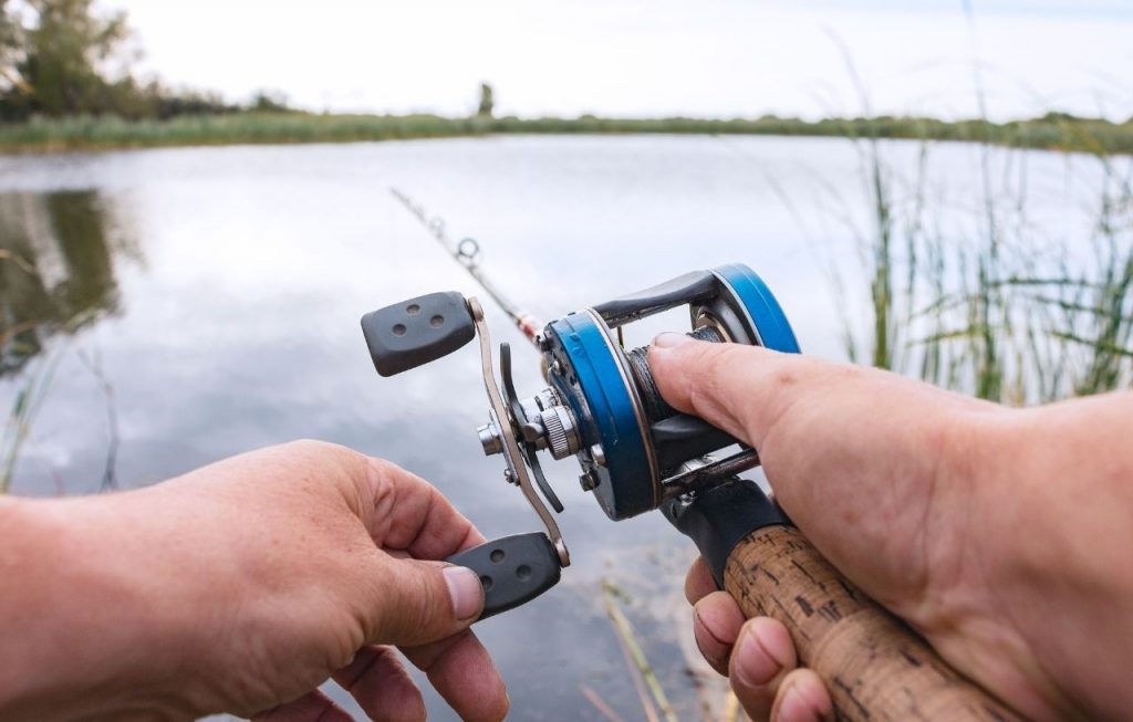 Fishing in a lake