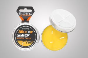EXOTAC - candleTIN Large Slow Burn Beeswax Wax Survival Candle
