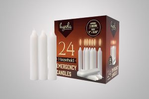 Hyoola Emergency Candles - 24 Pack White Short Taper Candles