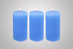 MISSYO 3 Pack 3x6 Inches 70 Hour Long Burning Unscented Pillar Candles